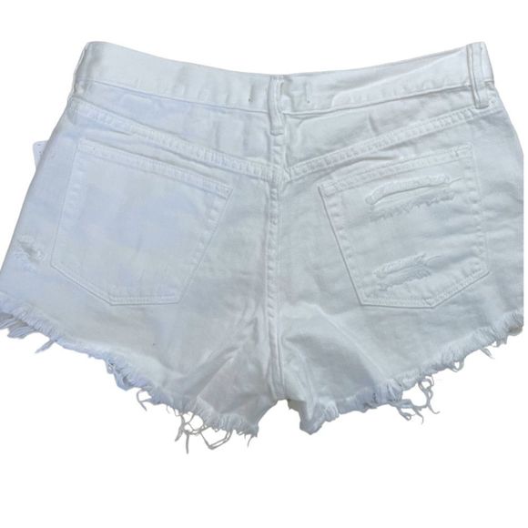 NWT Free People Loving Good Vibrations Denim Shorts In Spring White - Picture 3 of 5